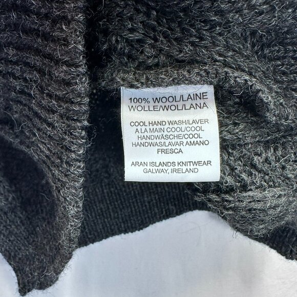 Aran Crafts Aran Islands-motif Made in Ireland 100% Wool Pullover Sweater Small - Picture 6 of 9